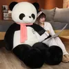 80 100 cm belle panda avec écharpe en peluche jouet géant animal trésor panda poupées en peluche oreiller de sommeil doux pour les enfants présents276O