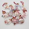 DIY Julklappar Foto Ball Clip Transparent Round Five Star Christmas Tree Ornaments Alla hjärtans dag Present W-00316