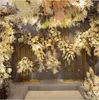 白い結婚式のシミュレーションの花の装飾的な花のシーンのレイアウトの誤った装飾アーチの天井道路列の花輪の壁