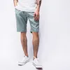 2019 neue Sommer-Leinen-Shorts für Männer, solide chinesische Baumwolle, Leinen, lockere Freizeit-Shorts, gerade elastische Taillen-Shorts, asiatische Größe T200409