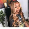 Ombre Blonde 1B 99 and Natural Black Human Hair Full Lace Wig Peruvain Virgin Hair 150 Density Front Lace Wig With Baby Hair1252308