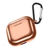 Luxury Shiny Electroplating TPU Shockproof Headphone Accessories Protective Shockproof Wireless Charging Men Women Cover With Keychain for AirPods 1 2 Pro 3