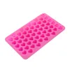 Small Mini 55 Cavity Heart Candy Moulds Baking Cookies Food Grade Silicone Ice Tray Cube Mousse Cake Baked Tools