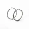 S2675 Fashion Jewelry Round Earrings Geometric Rhinestone Hoop Circle Earrings
