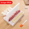 Barbecue Stringer Skewers Kebab Maker Box Machine Beef Meat Vegetable String Grill Barbecue Kitchen Accessories BBQ Gadget