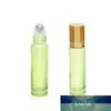 1 X 10ml recarregáveis ​​pérola colorida rolo de Vidro Grosso Vial Portátil Viagem Essencial Perfumes frascos de petróleo Rollerball