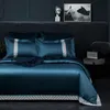 Premium 1000TC Egyptisk bomullsplåster sängkläder Set Mörkröd, Grön Soft Duvet Cover Bed Sheet Pillowcases Queen King Size 4pcs T200706