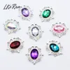 10 sztuk 30 * 34mm Przycisk Akrylowy Pearl Rhinestone Przyciski ze stopu Srebrne DIY Flatback Omwy