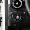 Włókno z włókna światłowodowego przełącznika Ramka Pokrywa Wykończenie Stylowe Stylowanie do Mercedes C Klasa W205 C180 C200 GLC Akcesoria 287D