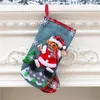 كبير عيد الميلاد شنقا الجوارب لطيف الحلوى هدية حقيبة ثلج سانتا كلوز الغزلان الدب تخزين شجرة ديكور بندان