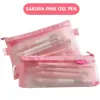 MG Sakura Pembe Sevimli Kawaii Kalem Seti Siyah Jel Mürekkep Kalemler 0.5mm 0.38mm okul malzemeleri gelpen kırtasiye rulo Y200709 için Geri Çekilebilir