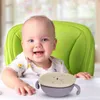 Toddlers Suction Silicone Bowl Baby Self Eating Snack Soup Bowl Silicone Suction Cup Bowl Tableware Foe Children G1221