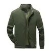 Höstens jackor 100% bomull Casual Solid Fashion Slim Bomber Golf Overcoat Baseball Högkvalitativ M-5XL Jacket Män 220301