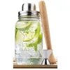 Mason Jar Shaker pokrywki stali nierdzewnej do zwykłych ust Mason Canning Jars Rust Cocktail Shaker suchy koktajl 70 mm LX3706