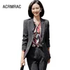 Pantaloni a due pezzi da donna Abiti da donna Autunno Inverno Blazer Office Lady Abiti da lavoro formali Set da donna 99271