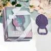 50 stks Seashell Flesopener Bruiloft Gunsten Mermaid Beach Theme Party Geschenken Verjaardagsgebeurtenis Levert Engagement Keepsake Bruids Douche