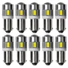 10x BA9S T4W T11 233 363 LED Ampuller 5630 6SMD Araba Park Lambası İç Okuma Lambaları Motor Dome Ampuller Beyaz Mavi Kırmızı Yeşil 12 V