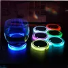 LED Luminous Water Coaster 68x8mm Niepoślizgowa Coaster Wody Kolorowe USB Wnętrze Wnętrze Atmosfera Light Led Cup Drink Holder