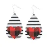 Valentijnsdag Drop Earring PU Lederen Mode Teardrop Oorbellen Lange Drop Lip Sequin Cheap Heart Earring Gift voor Vrouwen