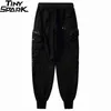 2021 Hip Hop Baggy Joggers Pants Men Streetwear Cargo Pants Side Pockets Harajuku Harem Pants Black Casual Trousers Hipster H1223