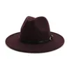 Panama Cap Jazz Feltro Fedora Cappelli Uomo Donna Lana Cappello formale uomo donna Lady moda Berretto a tesa uomo donna Trilby Chapeau autunno inverno NUOVO