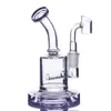 6 Zoll Blau Grün Lila Rosa Nini Dab Rigs Bubbler Heady Glasbongs 14,4 mm Banger zum Rauchen von Wasserpfeifen auf Lager