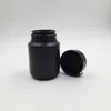 50 stks / partij 100ml 100cc Plastic HDPE Black Pharmaceutical Container Pil Flessen met harde pull-ring cap voor medicijnen verpakking