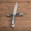 Automatisk taktisk vikkniv 8CR13MOV satinblad Kolfiber + Rostfritt stålhandtag EDC Pocket Knives