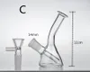 Piccoli bong d'acqua in vetro mini tubi per fumare drop down riciclatori rig olio dab beaker bowl downstem bubbler perc 14mm 03