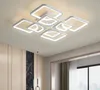 Nuevas luces de araña led modernas para sala de estar, comedor, cocina, dormitorio, hogar, lámpara de techo colgante rectangular blanca, iluminación 275h