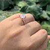 Ins Top Vente Bijoux De Luxe Réel 925 En Argent Sterling Coussin Forme Blanc Topaze CZ Diamant Pierres Précieuses Éternité Femmes Mariage Bague De Mariée Cadeau