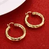 Boucles d'oreilles éthiopiennes dubaï cercle brillant pour fille femmes bijoux couleur or à la mode cadeaux d'anniversaire