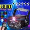 Darmowa Wysyłka DHL 60 Wzory Mini USB Charge DJ Disco Light Strobe Party Stage Efekt Oświetlenia Lampa Lasowa Lampa Projektor Dance