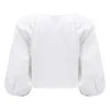 Shemujersky Sexy Summer Blouse -vrouwen Off Shoulder Tops lange mouw witte shirt korte blouses 2019 Moda Mujer T200321