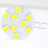 LED G4 بقعة لمبة عفريت ضوء 10LEDS SMD 5050 3 واط AC / DC10-30V عكس الضوء الأبيض 330lm السفن rv قبة البحرية لمبة