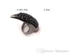 Pierścienie kryształowe palec pierścień paznokci moda palec kciuk pierścienie złoto i czarny kolor 3 rozmiary Dostępne punkowe pierścienie