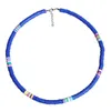 6mm färger polymer lera halsband mjuka keramik choker halsband färgstarka pärlor krage handgjorda femme smycken gåvor