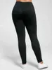 3XL XXL de talla grande de encaje de cintura alta Fitness Leggings mujeres Holllow Out pantalones de Yoga gimnasio entrenamiento pantalones deportivos H1221