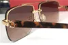 Ny Mode Design Solglasögon 8200981 Metall Half Frame Square Cut Lens Toppkvalitet Bästsäljande Stil UV 400 Skyddsglasögon
