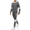 Nuovo marchio uomo tuta da uomo set abbigliamento sportivo cerniera felpe con cappuccio + pantaloni uomo casual felpe cappotto tute sportive abbigliamento uomo 201201