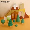 building with wooden blocks
