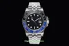 6 стилей GM Factory Super Quality Watches CAL.3186 3285 Механизм 40 мм GMT Batman 116718 126715 126711 116713 904L SteelCeramic Автоматические мужские часы Мужские наручные часы
