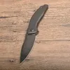 Top Quality 0357 Ball Bearing Flipper Folding Knife D2 Stone Wash Drop Point Blade G10 + Stainless Steel Sheet Handle With Retail Box