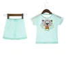 1-5age Kids Designer Zomer Baby T-shirt Broek Set Jongens Meisje Katoen Dunne Ademende Shirt Shorts 2 Stuk Fashion Kinderkleding K201