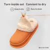 Utune Waterdichte Schoenen Winter Dames Slippers Indoor Warm Dikke Zool Mannen Huis Schoenen met Burrs Eva Antislip Buiten Schoenen W220218