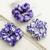 Accessori per capelli per ragazze margherita motivo floreale a righe a pois stampa fasce per capelli semplice carino corda elastica anello di gomma tie dye porta coda di cavallo per copricapo da donna