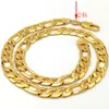 Новое ожерелье мужчин цепь тяжелая 12 -мм STAMPER 24K Gold Autentic Minish Miami Cuban Link Безусловная замена срока службы жизни