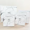 ins marmor presentpåse anpassat papper bärbara papperskläder kvadrat liten i stock194z