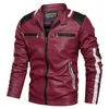 Осенняя зимняя кожаная куртка мужская куртка Pu Coats Street Slim Fit Bomber Jacket Casual Men Flece Теплый пальто капля доставка LJ201013