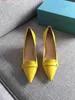 뜨거운 판매 - 새로운 고품질의 가죽 특허 가죽 높은 - 힐 드레스 신발 숙녀 노란색, 흑백 고상도 우아함